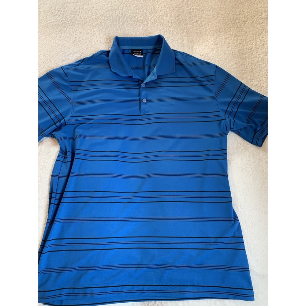 NIKE Golf Polo Shirt Men XL Blue‎ DRI-FIT